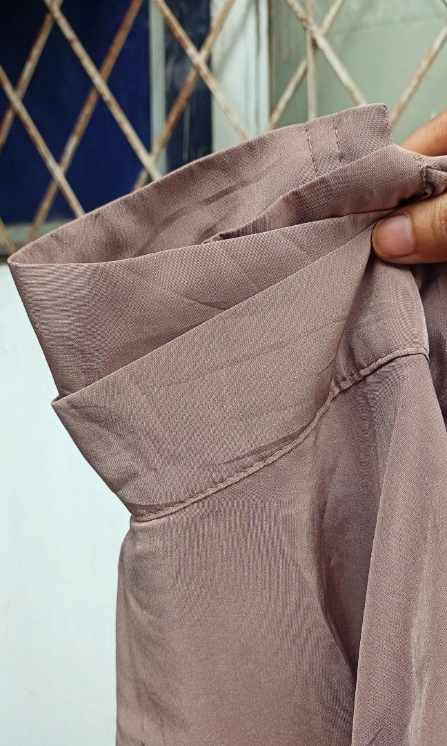 Light brown ruffled overlap skirt (Category: Skirts) located in Davao. Submitted by kannikasok1987 (Listing ID 1464135846, Image 2). Description: Waist 28-32 (adjustable waist tie) L 20 mall quality.