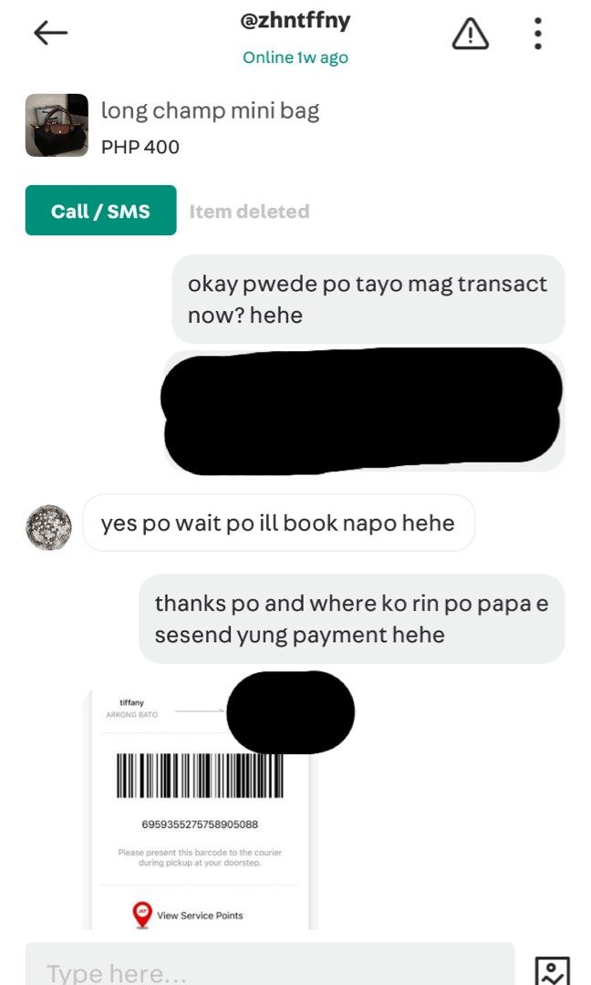 Longchamp Mini Bag (Category: Luxury Bags & Wallets) located in Leyte. Submitted by swift_notangel (Listing ID 1463955544, Image 2). Description: Hi! I wanted to raise concern about a certain account named @tiffany. Though it is just a very small amnt, but her actions speaks louder on how cheap and dirty she handles her business. as much as someone is concerned. You can see, we transacted right away as the date shows, up until now, wala tlga syan