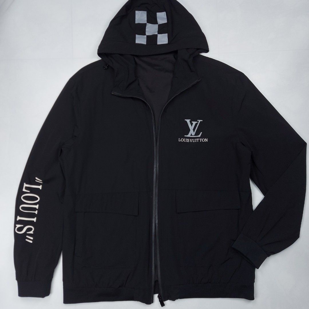 Louis Vuitton (Category: Coats, Jackets and Outerwear) located in Manila. Submitted by damitguy.ph (Listing ID 1464049206, Image 1). Description: Size: L Dimensions: 24 x 29 Condition: Excellent Issue: Sign of use on tech zip No tags *auth not guaranteed.