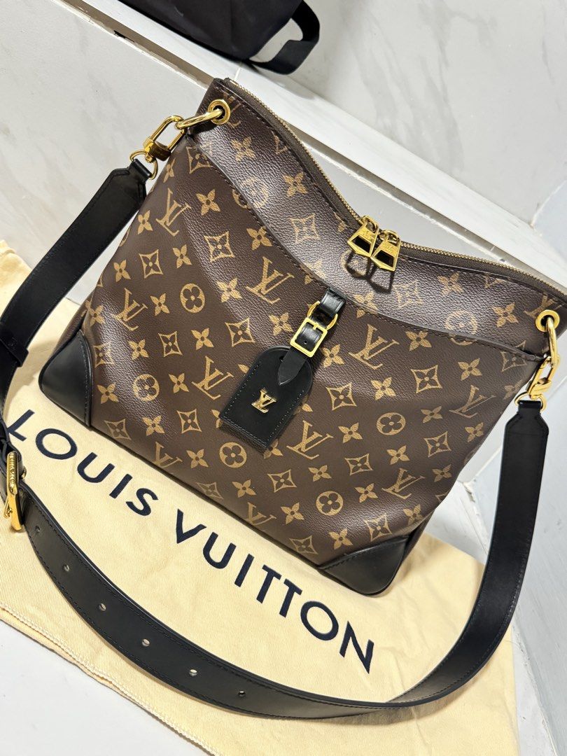 Louis Vuitton - Monogram Odeon MM Bag (Category: Cross-body Bags) located in Bulacan. Submitted by drellise (Listing ID 1464082133, Image 1). Description: WTS LFB - With dust bag - Microchipped - From Japan thrift - Message for more pics.
