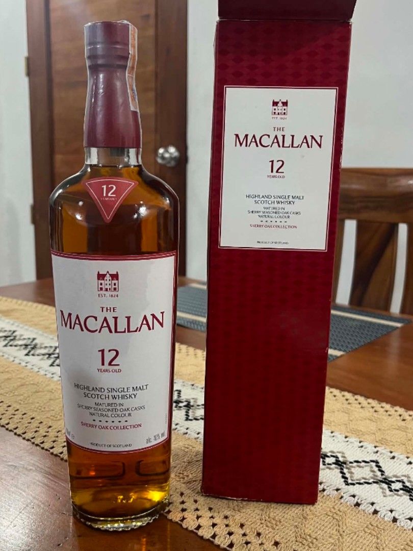 Macallan Whiskey - Sherry Oak 12 Yrs Old (Category: Other Food & Drinks) located in Manila. Submitted by toks0919 (Listing ID 1464004214, Image 1). Description: Macallan Whiskey / 12 Years Old Sherry Oak.