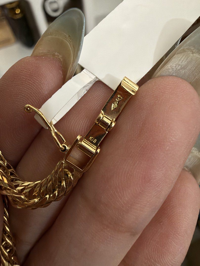 Mcut japan bracelet 6.8” (Category: Bracelets) located in Cagayan de Oro. Submitted by marla30 (Listing ID 1464040216, Image 2). Description: Brandnew! K18 Japan Gold MCUT Bracelet Rare size 6.8”— 10.41 grams 💌Dm if interested!.