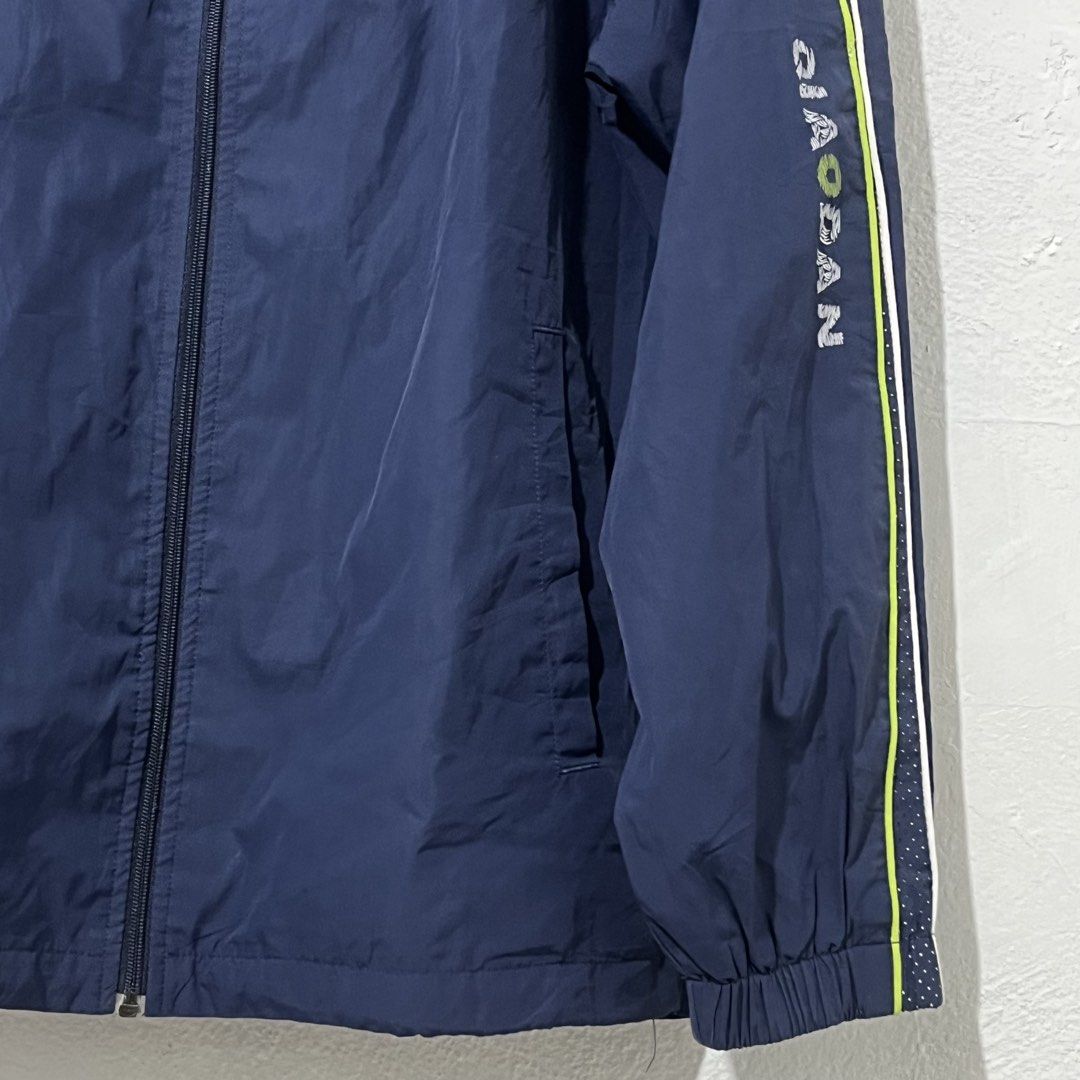 Men's Full Zip Blue Jacket [Medium] (Category: Coats, Jackets and Outerwear) located in Quezon City. Submitted by jpsstore (Listing ID 1464033898, Image 3). Description: Size: Medium Width: 21" Length: 25" Sleeve: 23" No issue MOP: Gcash SHIPPING: J&t | Lalamove.