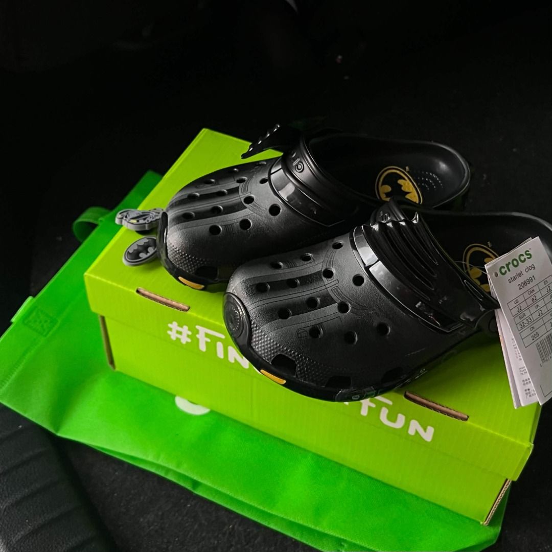 MineCraft & Batman Crocs (Category: Babies & Kids Fashion) located in Rizal. Submitted by batsarjay (Listing ID 1464100580, Image 2). Description: - Features MineCraft Crocs with Jibbitz - Features Batman Crocs with Jibbitz - Classic Crocs comfort and style - Perfect for young movie fans - Includes Individual plastic, tags, and Eco bag MineCraft C11, C13, J2 Batman J3.