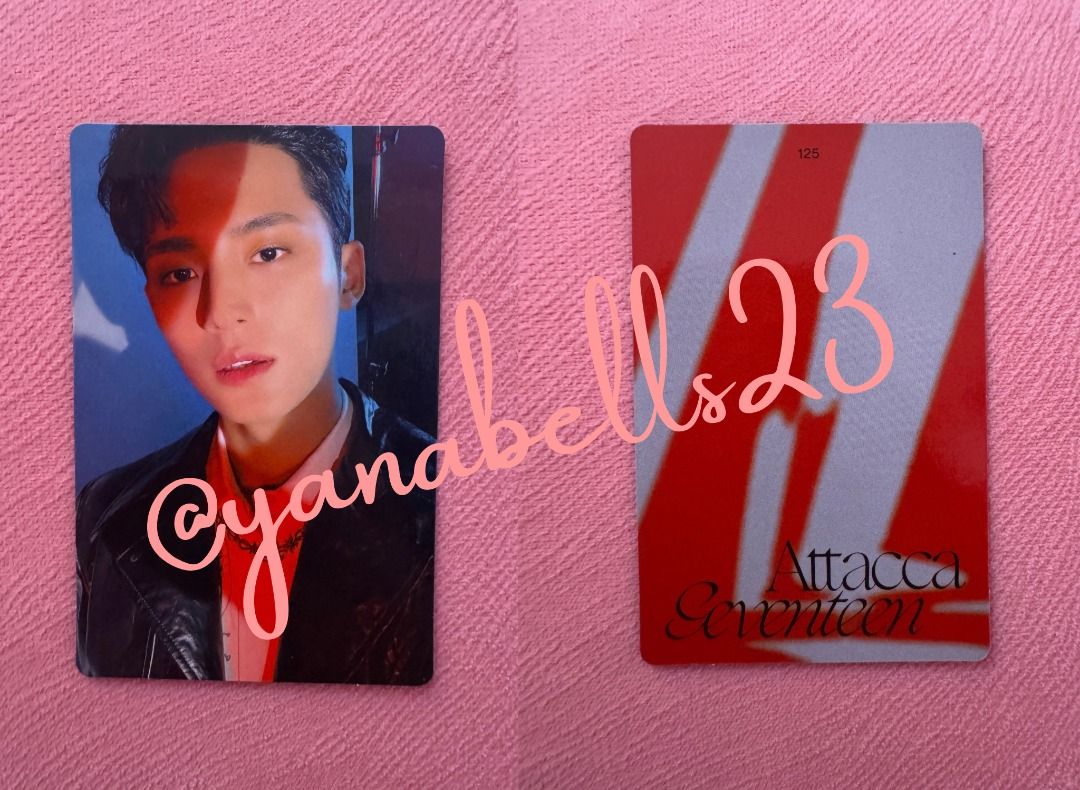 Mingyu Seventeen 'Attacca Photocard' (Category: K-Wave Merchandise) located in Las Pinas. Submitted by yanabells23 (Listing ID 1464044044, Image 1). Description: Mingyu Seventeen 'Attacca Photocard' ✨ Still in good condition DM me for more pictures of condition 🤍 Feel free to message me if you have questions 💖 RFS: Duplicate 🥰.