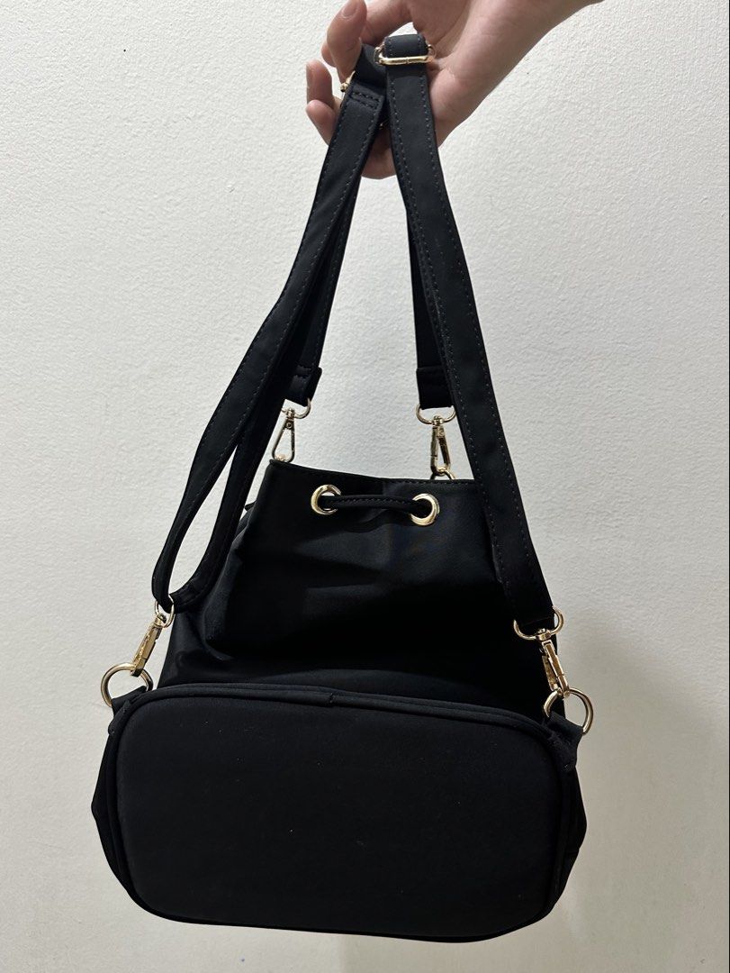 Mini Black Drawstring Bag (Category: Backpacks) located in Paranaque City. Submitted by preloveeed890 (Listing ID 1464050723, Image 3). Description: .