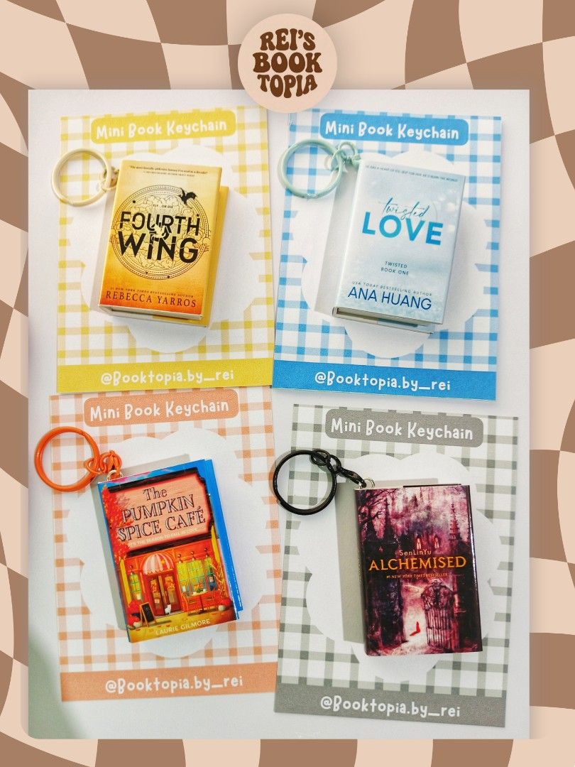MINI HB BOOK KEYCHAIN (Category: Storybooks) located in Binalonan. Submitted by booktopia_by_rei (Listing ID 1464032739, Image 3). Description: ✨ CUSTOMIZABLE! Send us your favorite book titles and we’ll make them mini! 📩 DM NOW to order and send your requested book titles! MOD: Direct JnT (NO COD) MOP: Gcash/eWallet — Payment first Shipping fee: 𝐋𝐮𝐳𝐨𝐧 ₱45 | 𝐕𝐢𝐬 ₱60 | 𝐌𝐢𝐧 ₱70.
