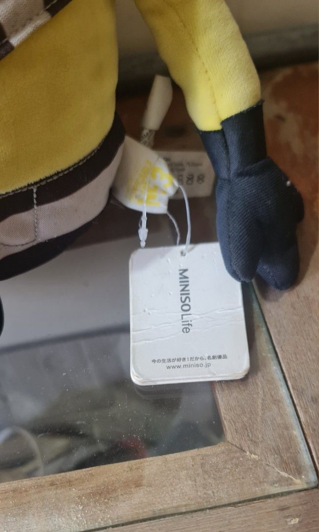 Minion Stuffed Toy from Miniso (Category: Plushies & Soft Toys) located in Antipolo. Submitted by affordableshoppe (Listing ID 1463960411, Image 3). Description: 🧡Brand new. 🧡Bought it from Miniso pang gift sana kaso hindi na naibigay.naitago nalang sa box. Bought it for 500+php. 🧡 size 15x10 inches 🧡May washable stains lang sa back pwedeng pwede patanggal..