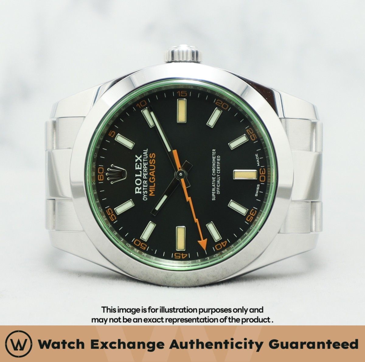 [Mint] Rolex Milgauss Oyster 116400GV 116400 Black Dial Z28737 Dec 2022 (Category: Watches) located in Singapore. Submitted by watchexchange.sg (Listing ID 1462298797, Image 1). Description: [Mint] Rolex Milgauss Oyster 116400GV 116400 Black Dial Z28737 Dec 2022 Price: $14,700 Brand: Rolex Model: 116400GV Condition: Mint Dial: Black Case Diameter: 40mm Material: Stainless Steel Original Box: Yes Original Cert/Papers: Yes Dated: Dec 2022 Warranty: