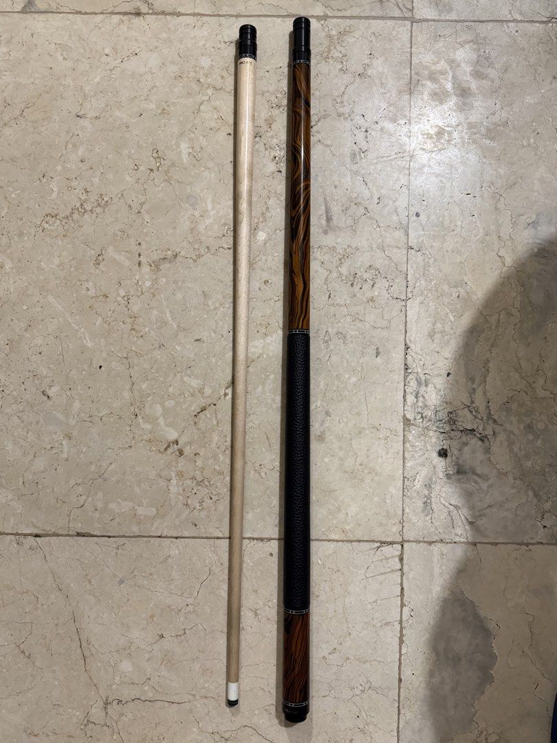Mit Cues Plain Series (Category: Billiards and Bowling) located in Manila. Submitted by jdwyanee (Listing ID 1463959581, Image 1). Description: Mit Cues Plain Series - 18oz - 19oz - 12.5mm - Radial - Leather Grip - Kamui Clear Tip M - Canadian Maple - Free Joint Protector Below srp Bought it for 8k.