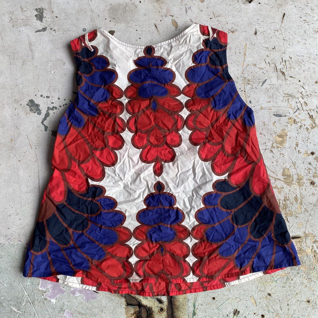 Miu Miu Multicolored Sleeveless Top (Category: Luxury Apparel) located in Quezon City. Submitted by rebirthalley (Listing ID 1464008228, Image 3). Description: Width-16 Length-21.5 Shoulder-12.5 Hem-21.5 Excellent Condition Need wash only.