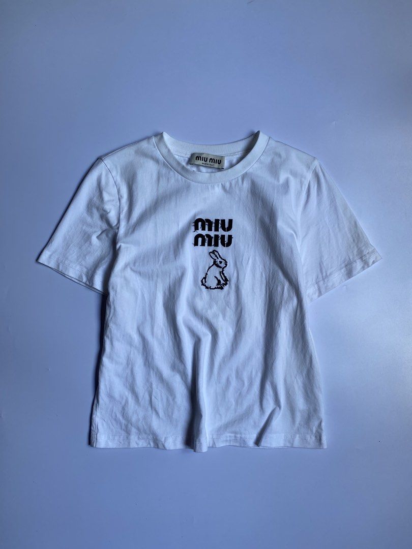 Miu Miu Rabbit Tee (Category: Tshirts & Polo Shirts ) located in Tabaco. Submitted by hidden_gem.2 (Listing ID 1463965937, Image 1). Description: SMALL NO ISSUE NEED WASH.