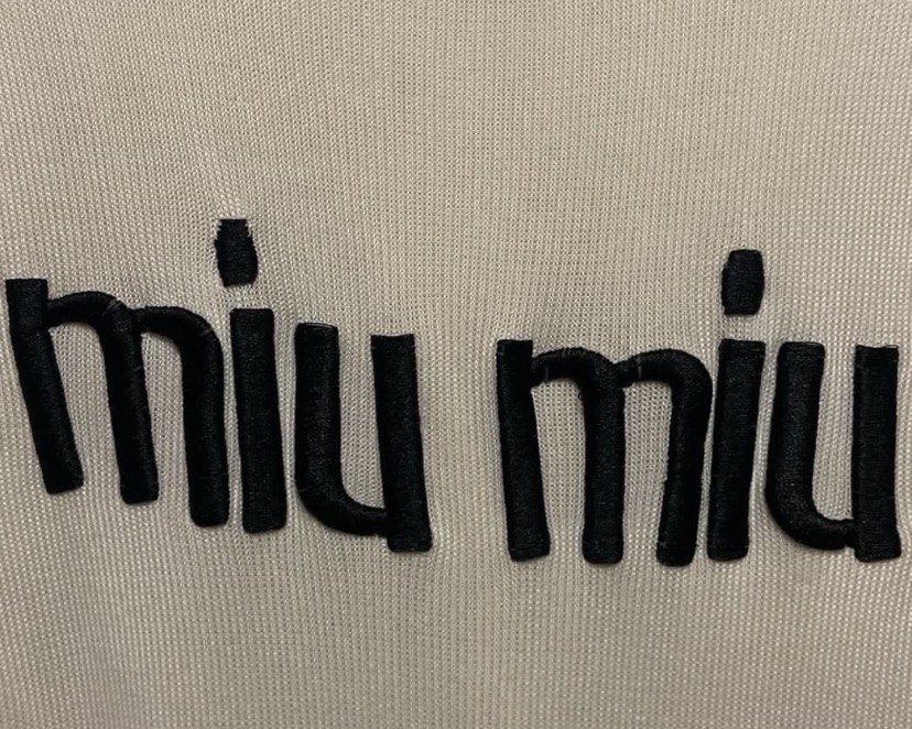 miu miu White Tank Top (Category: Sleeveless) located in Caloocan City. Submitted by declutteringph. (Listing ID 1463972255, Image 3). Description: No Size on the tag! Measurements: Dimension (inches) Bust Width: 16” Stretched up to 19” Body Length: 22” .