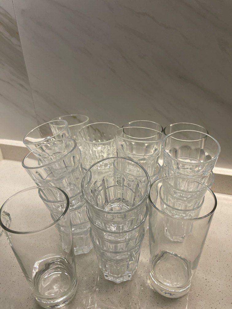 Mixture glass cups (Category: Dinnerware & Cutlery) located in Singapore. Submitted by justkeepbrowsing (Listing ID 1464074708, Image 2). Description: All for $10.