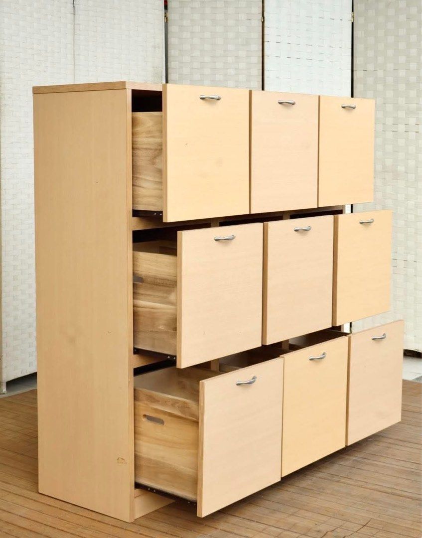 MODERN DESIGN LATERAL DRAWER WITH 9PULLOUT DRAWERS (Category: Shelves, Cabinets & Racks) located in Manila. Submitted by jerichocal17856 (Listing ID 1464072748, Image 3). Description: JAPAN SURPLUS FURNITURE “SATO” MODERN DESIGN LATERAL DRAWER WITH 9PULLOUT DRAWERS Size 44L x 15.5W x 46.76H in inches (AS-IS ITEM) *Minimal Scratch Only IN GOOD CONDITION.