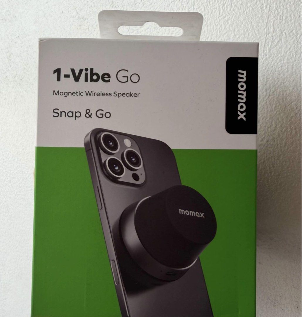 Momox Magnetic Wireless Speaker (Category: Soundbars, Speakers & Amplifiers) located in Manila. Submitted by keithhh16 (Listing ID 1464045940, Image 1). Description: Momox Magnetic Wireless Speaker Brand New.