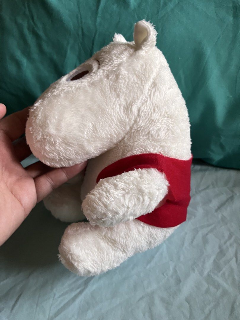 Moomin w red vest plush (Category: Plushies & Soft Toys) located in Paranaque City. Submitted by bonsaiart (Listing ID 1464045002, Image 3). Description: Pre owned Good Condition 750(fixed)+ sf Payment first policy (gcash/ paymaya) Shipping ONLY (J&t) NO TO COD NO TO MEETUP NO TO COP (LBC) No breaking of set or bundle.