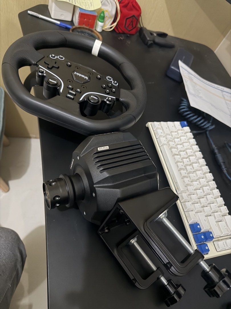 MOZA Racing R5 PRO Direct Drive Wheel Bundle (Category: Controllers) located in Rizal. Submitted by michaeljoeym (Listing ID 1464049567, Image 2). Description: - MOZA R5 PRO bundle for sale - Includes direct drive wheel base, steering wheel, and pedals - All original packaging included RFS: don't use enough.