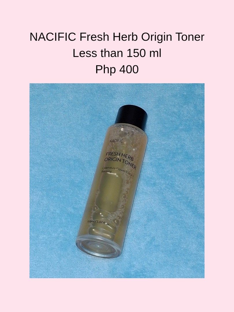 NACIFIC Fresh Herb Origin Toner (Category: Face Care) located in Vigan. Submitted by katnessy (Listing ID 1463944985, Image 1). Description: -used a few drops - less than 150ml .