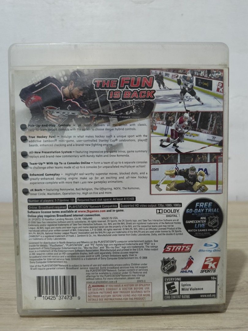 NHL 2K9 (Category: PlayStation) located in Cavite. Submitted by bodega_ni_kiks11 (Listing ID 1464009423, Image 2). Description: PS3 Games Decluttering Sale For Sale ₱250 each Makikinis pa po mga Disc Location - Greengate Homes, Malagasang 2-B, Imus Delivery - Lalamove or J&T Express Mode of payment - Gcash Payment 1st, No Reservation Thank you.