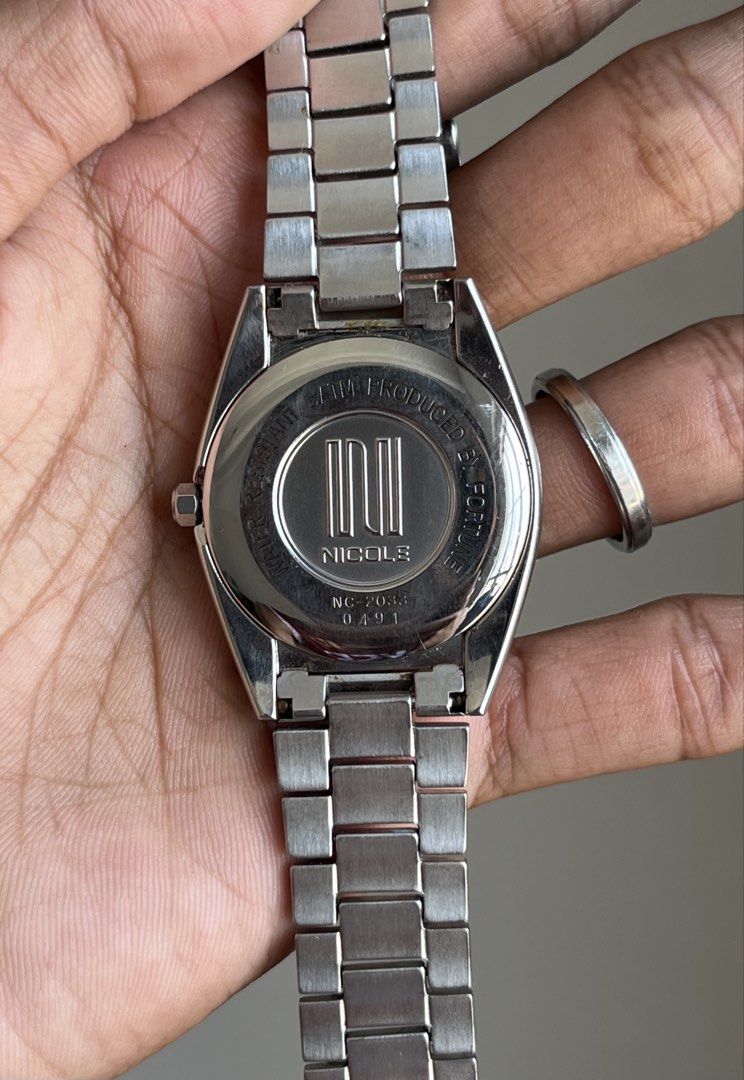 NICOLE (NC-2033) (Category: Men's Watches) located in Cabuyao City. Submitted by horologyfinds (Listing ID 1463945494, Image 2). Description: 1,380 ONLY NICOLE (NC-2033) •Quartz •Japan •Authentic •Good working For only 1,380 php 🤝 ✅LBC COP/COD ✅J&T ✅LALAMOVE ✅MEET UP ✈️CAN SHIP INTERNATIONAL VIA DHL EXPRESS "Imperfections are part of buying pre-owned/vintage watches. Kindly manage expectations" "Upgrade your wrist at it's finest✨" .