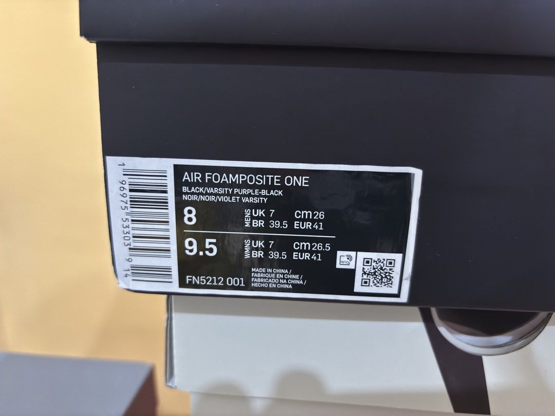 Nike Air Foamposite One "Eggplant" (US 8) (Category: Casual Shoes) located in Quezon City. Submitted by alldayhustle (Listing ID 1464117046, Image 3). Description: Used once on a wooden court.