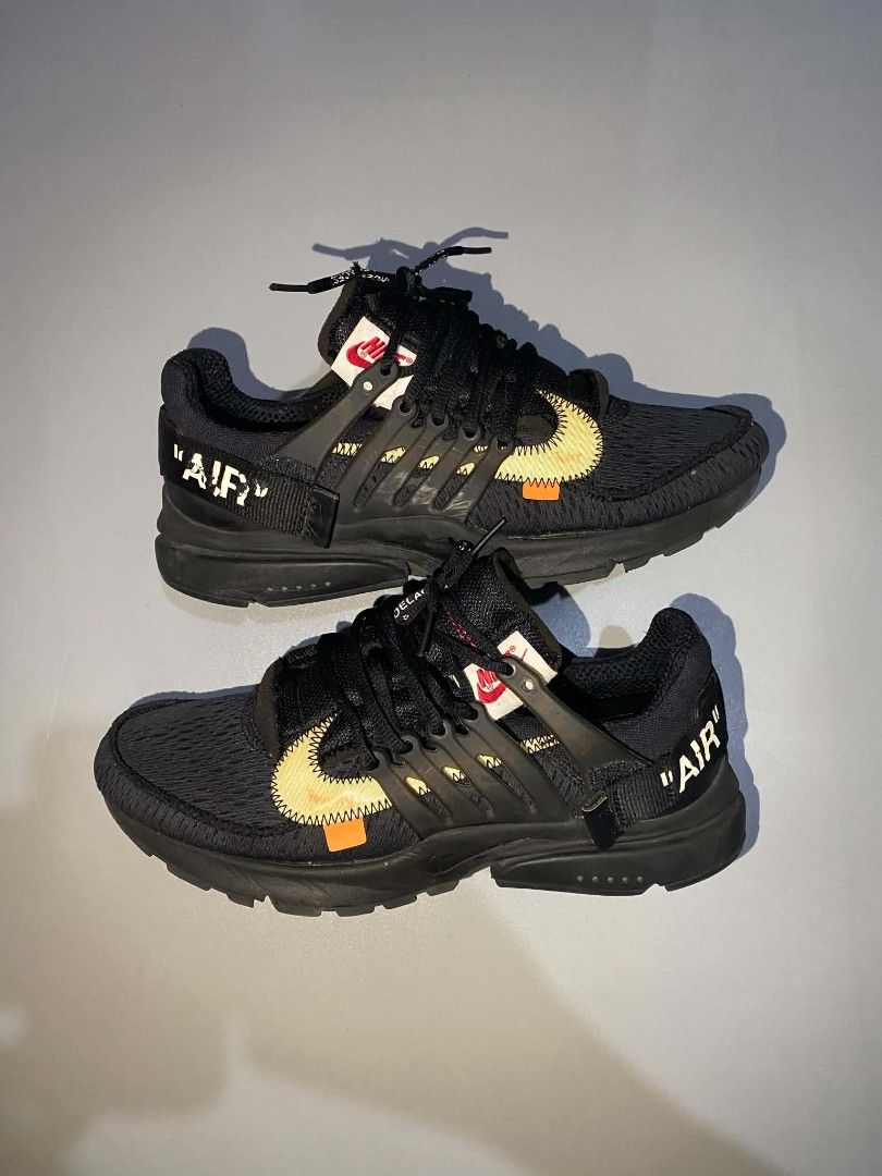 Nike Air Presto x Off White (Category: Dress Shoes) located in Manila. Submitted by lunalongpress (Listing ID 1464054937, Image 1). Description: Fit to size 9,5 1300Shipped Valenzuela City Located.
