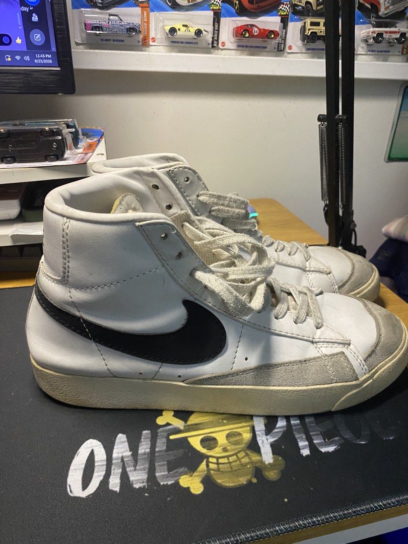 Nike Blazer High (Category: Casual Shoes) located in Quezon City. Submitted by _gabgabclo (Listing ID 1464086233, Image 2). Description: ❌REPS Issue: Sole yellowing, minor sole sep (left pair) near the toe box .