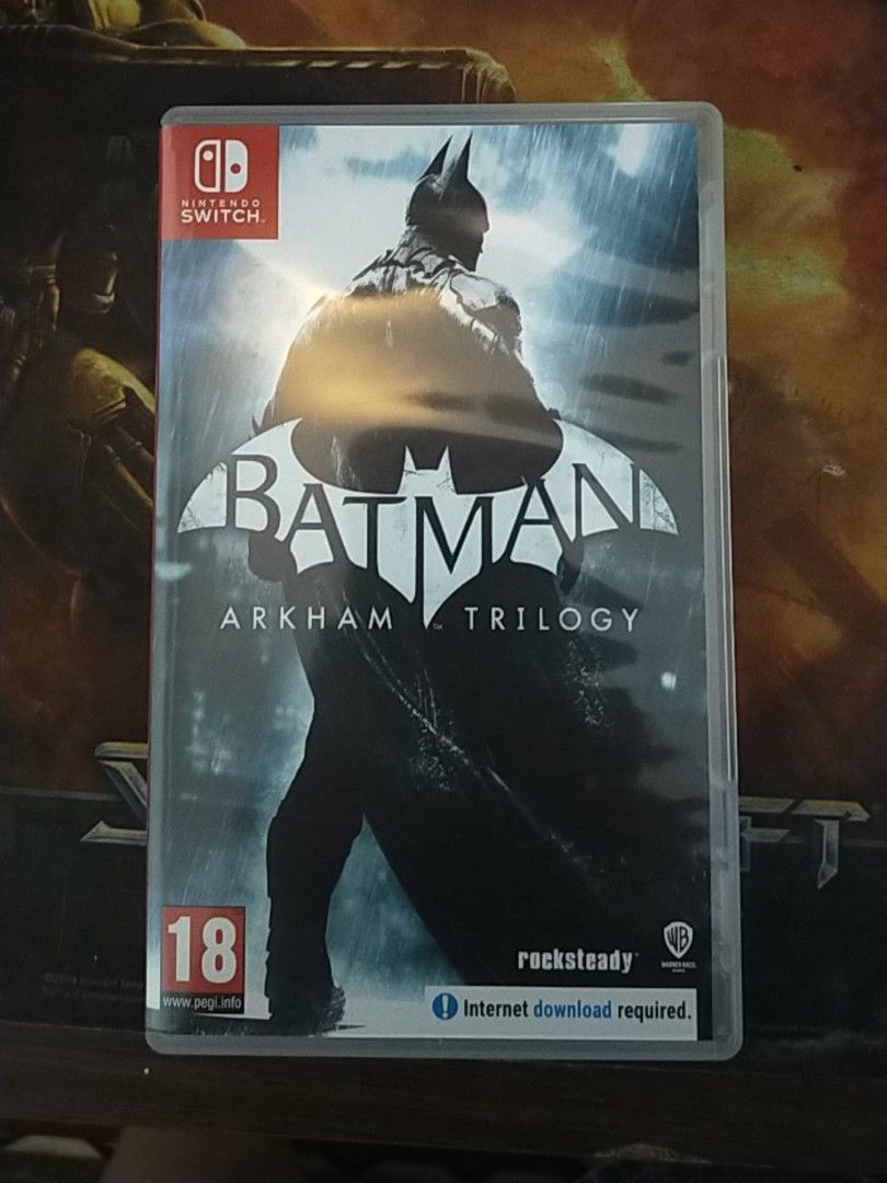 Nintendo Switch Batman Arkham Trilogy Game (Category: Nintendo) located in Paranaque City. Submitted by gentle.declutter (Listing ID 1464061927, Image 1). Description: ✅ Games Included: • Arkham Asylum — on cartridge • Arkham City — download required (~54 GB) • Arkham Knight — download required (~54 GB) ✅ All DLC included — full complete trilogy experience ✅ PEGI 18 — European version ✅ Condition: Cartridge clean, case complete, no damage ⚠️ Impo