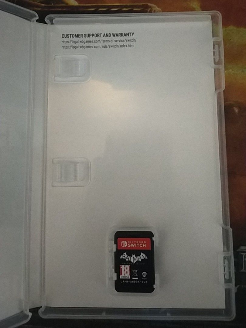 Nintendo Switch Batman Arkham Trilogy Game (Category: Nintendo) located in Paranaque City. Submitted by gentle.declutter (Listing ID 1464061927, Image 3). Description: ✅ Games Included: • Arkham Asylum — on cartridge • Arkham City — download required (~54 GB) • Arkham Knight — download required (~54 GB) ✅ All DLC included — full complete trilogy experience ✅ PEGI 18 — European version ✅ Condition: Cartridge clean, case complete, no damage ⚠️ Impo