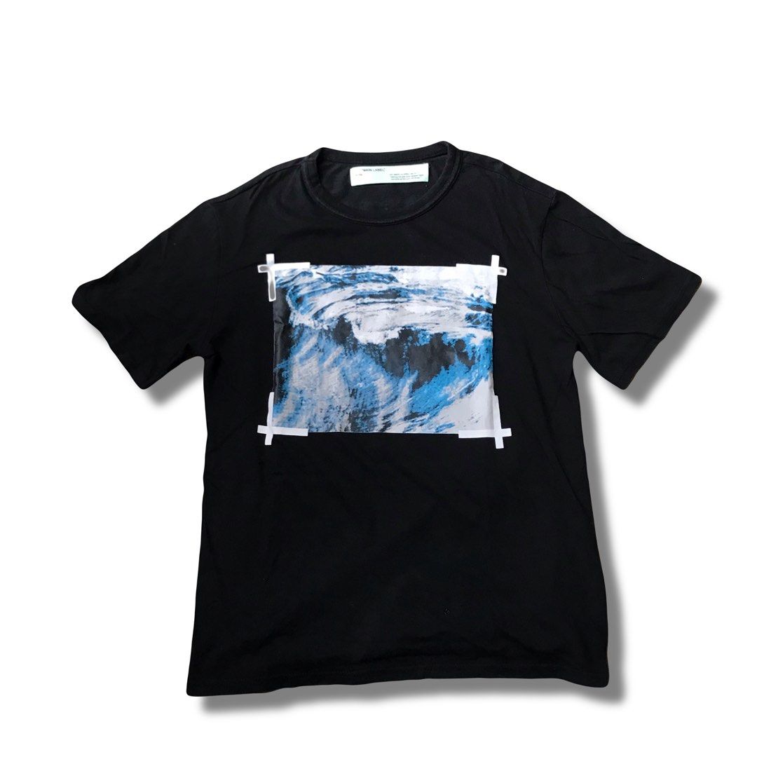 Off White iconic White Wave (Category: Tshirts & Polo Shirts ) located in Bulacan. Submitted by rage_against_stitches.ph (Listing ID 1464069618, Image 1). Description: dimes L 27 W 20.5 excellent condition .