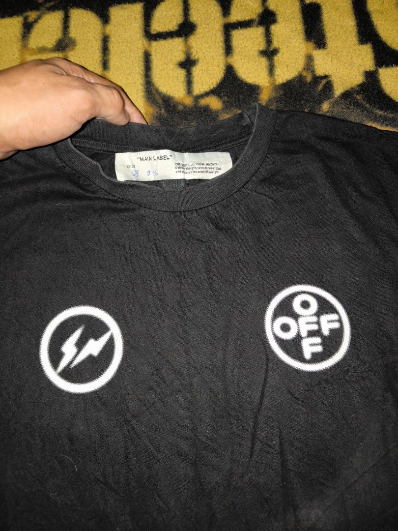 OFF-WHITE x Fragment tee (Category: Tshirts & Polo Shirts ) located in Manila. Submitted by fljaoti27 (Listing ID 1463956250, Image 3). Description: Off white tee Small.