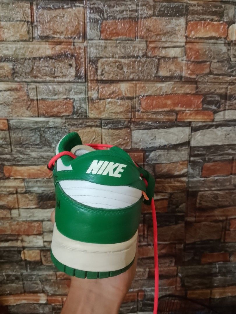 Off-White x Nike Dunk Low "Lot 47" Green White (Category: Sneakers) located in Manila. Submitted by lux2relax (Listing ID 1463994172, Image 2). Description: - Authentic Off-White x Nike Dunk Low - Colorway: Green and White - Limited Edition: Lot 47 of 50 - Signature Off-White details: zip tie and text - Comes with extra laces - Ideal for sneaker collectors and enthusiasts.