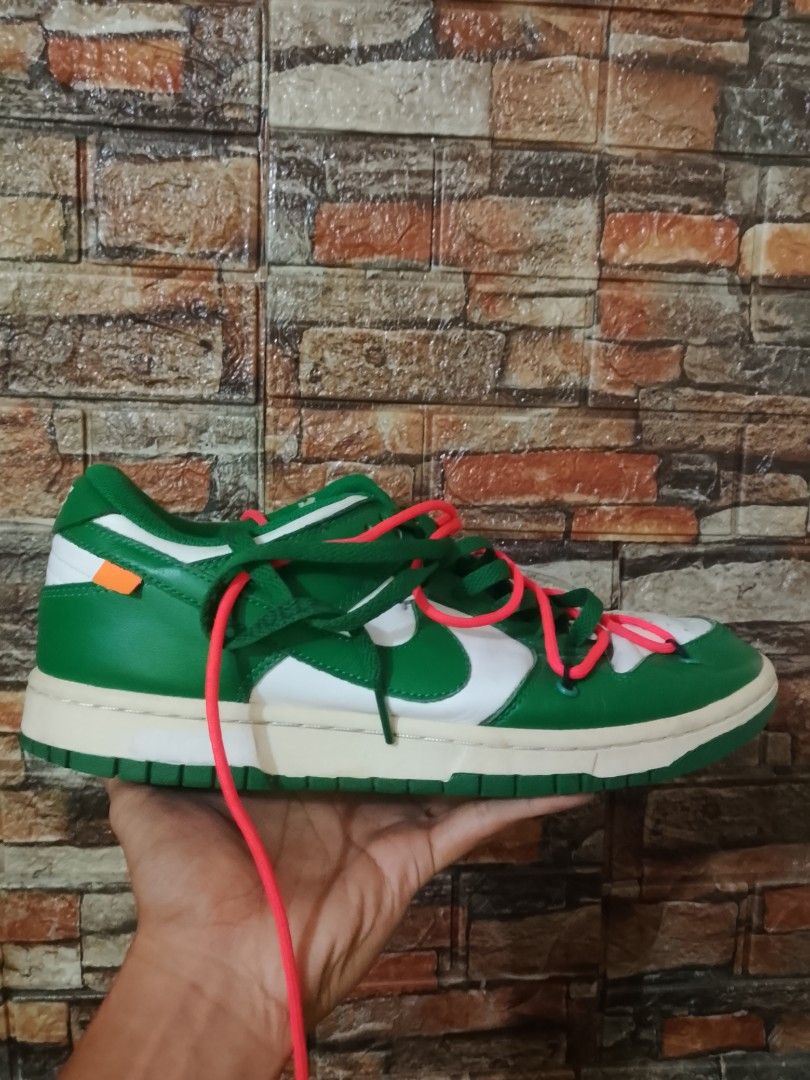 Off-White x Nike Dunk Low "Lot 47" Green White (Category: Sneakers) located in Manila. Submitted by lux2relax (Listing ID 1463994172, Image 1). Description: - Authentic Off-White x Nike Dunk Low - Colorway: Green and White - Limited Edition: Lot 47 of 50 - Signature Off-White details: zip tie and text - Comes with extra laces - Ideal for sneaker collectors and enthusiasts.