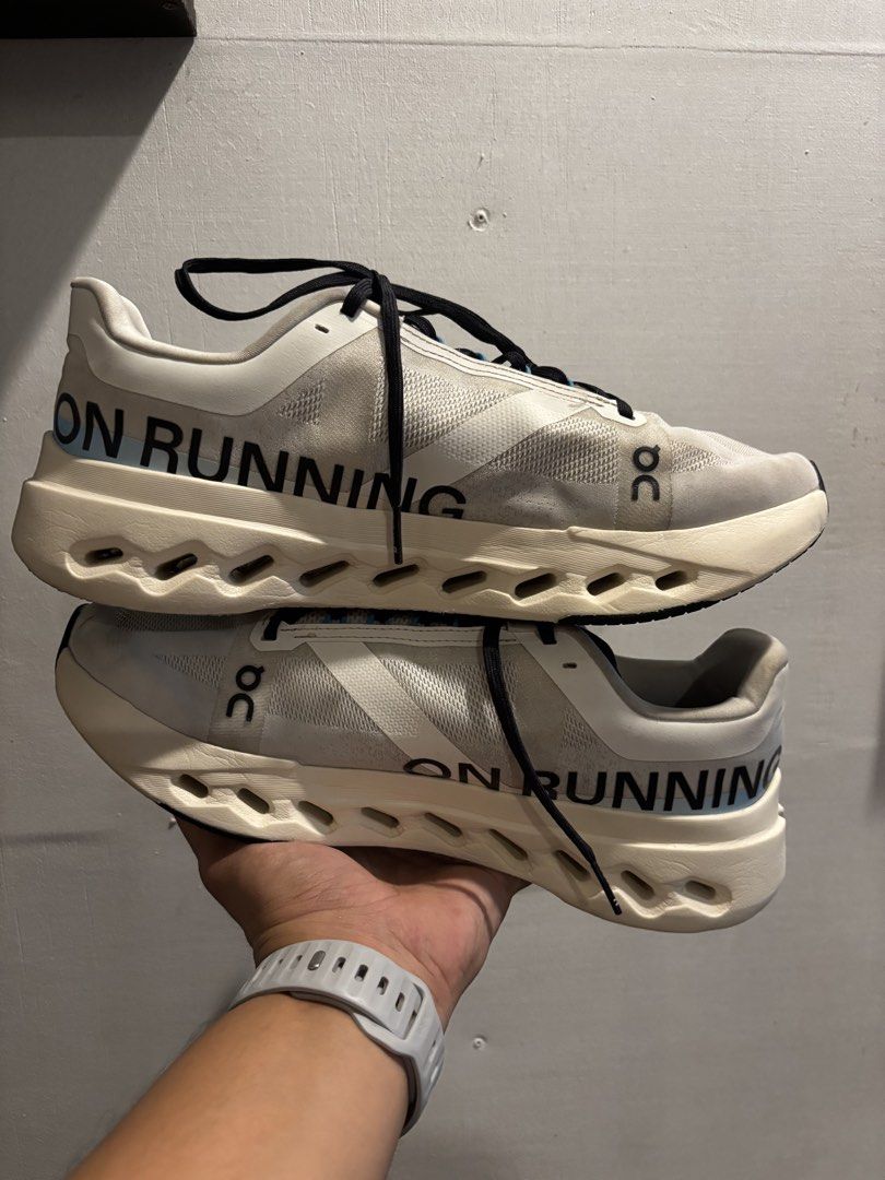 On Running Cloudsurfer Next “Ivory Dev” (Category: Sneakers) located in Valencia. Submitted by bukidthrift (Listing ID 1464070373, Image 3). Description: AUTHENTIC/ORIGINAL ☑️ SIZE 10 US | 9.5 UK | 44 EUR | 28 CM EXCELLENT CONDITION NOTE: THRIFTED PAIR ONLY. PLEASE MANAGE YOUR EXPECTATIONS. PAYMENT FIRST ✅ NO COD/COP ❌ MOP - GOTYME BANK/GCASH 💳 BUKIDNON MINDANAO LOC 📍.