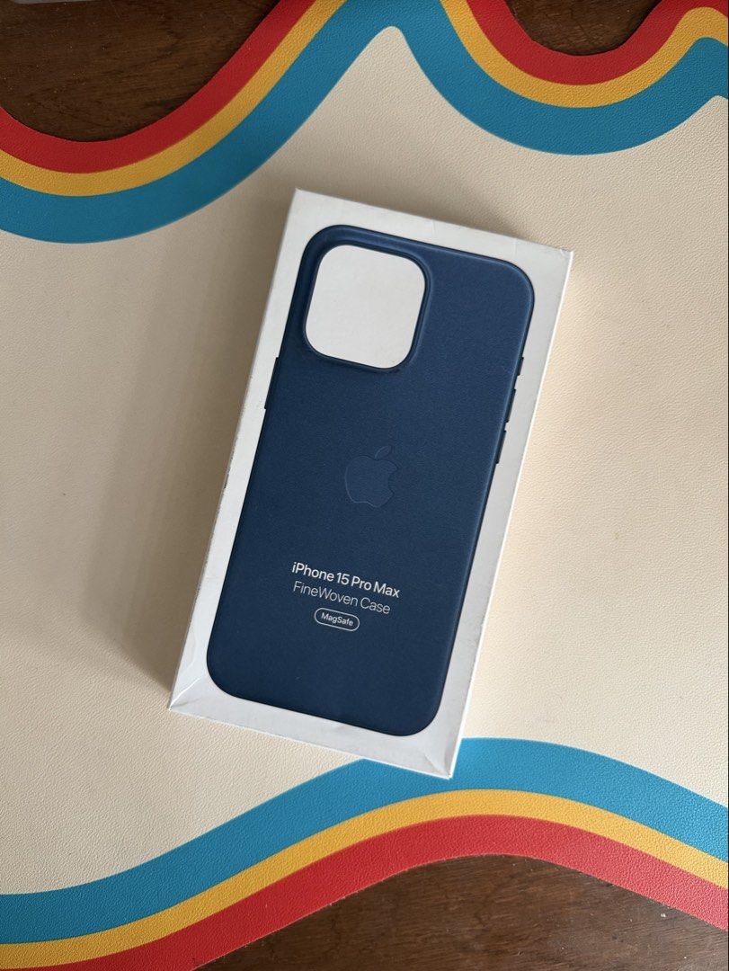 Original Apple FineWoven MagSafe Case for iPhone 15 Pro Max (Category: Cases & Sleeves) located in Manila. Submitted by razelysonn (Listing ID 1464006269, Image 1). Description: fixed price last piece :).