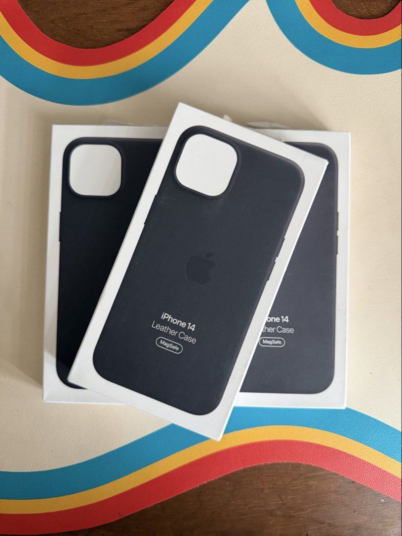 Original Apple Leather MagSafe Case for iPhone 14 (Category: Cases & Sleeves) located in Manila. Submitted by razelysonn (Listing ID 1464005434, Image 1). Description: FIXED PRICE non nego 1,499 each location: binondo.