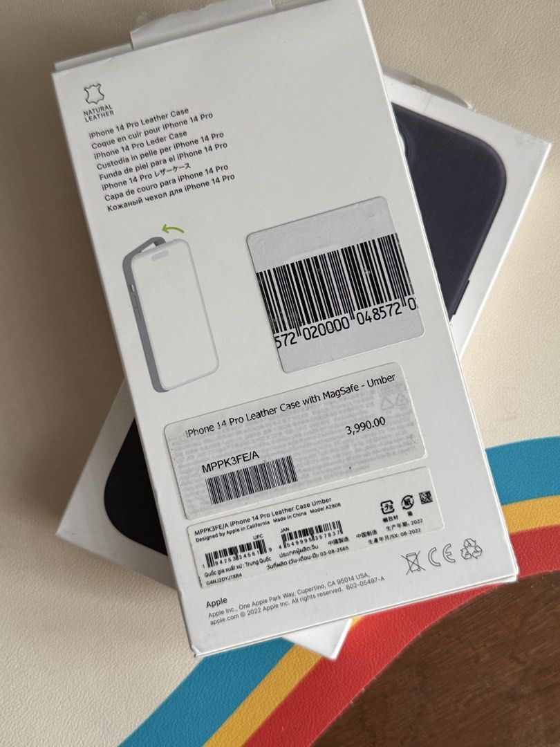 Original Apple Leather MagSafe Case for iPhone 14 Pro (Category: Cases & Sleeves) located in Manila. Submitted by razelysonn (Listing ID 1464008304, Image 2). Description: FIXED PRICE Limited stocks 1,499 each.