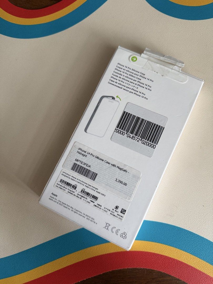 Original Apple Silicone MagSafe Case for iPhone 14 Pro (Category: Cases & Sleeves) located in Manila. Submitted by razelysonn (Listing ID 1464005214, Image 2). Description: Last piece brand new & fixed 1,199 location: binondo.