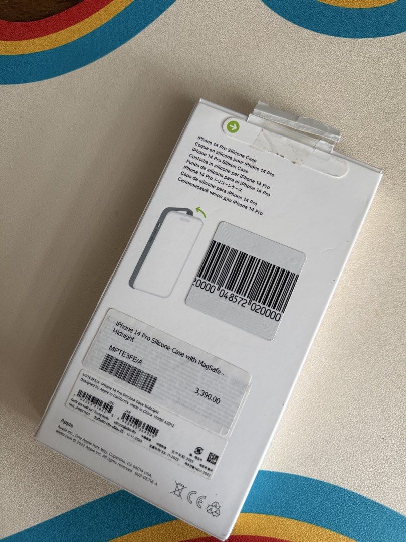 Original Apple Silicone MagSafe Case for iPhone 14 Pro (Category: Cases & Sleeves) located in Manila. Submitted by razelysonn (Listing ID 1464005214, Image 3). Description: Last piece brand new & fixed 1,199 location: binondo.