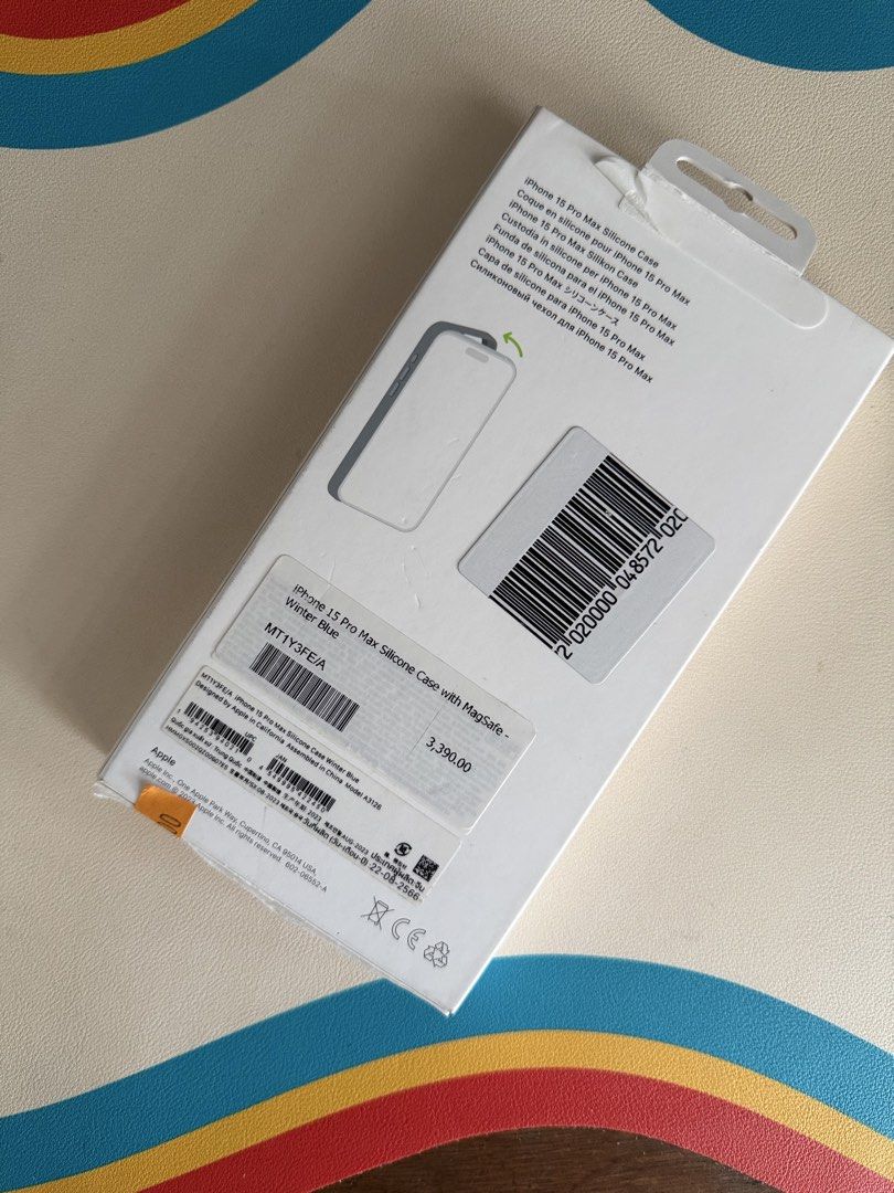 Original Apple Silicone MagSafe Case for iPhone 15 Pro Max (Category: Cases & Sleeves) located in Manila. Submitted by razelysonn (Listing ID 1464007819, Image 2). Description: Fixed price non nego :) location: binondo.