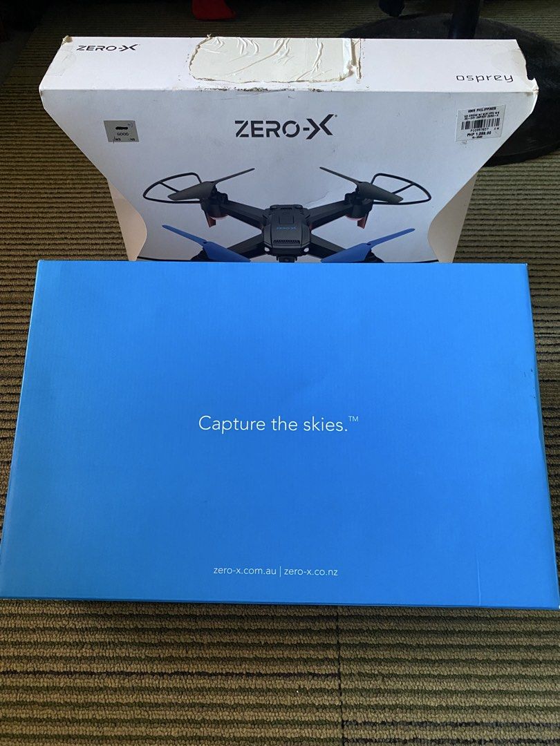 Osprey Zero-X Drone (Category: Drones) located in Taguig. Submitted by justin_gael (Listing ID 1463963225, Image 2). Description: Osprey Zero-X Drone • HD 720P • with Wi-Fi FPV • Specs indicates at the back • with manuals • complete accessories • used 1 Time ( in the open field ) • light-weight Fix Price 📍Pinagsama, Taguig City.