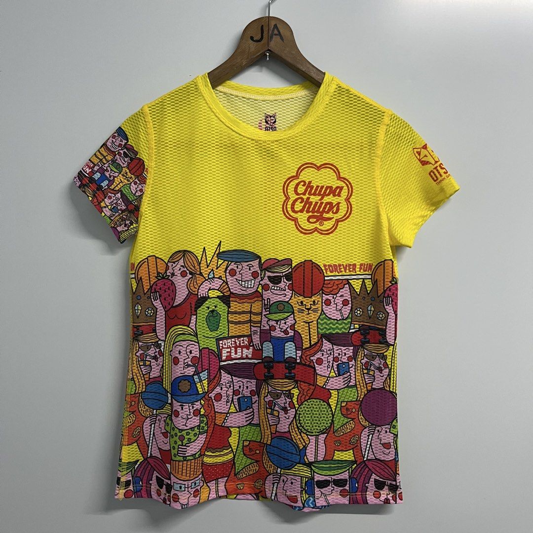 Otso - Chupa Chupa Forever Fun Shirt (Category: Activewear) located in Batangas. Submitted by wornwear.ph (Listing ID 1464137236, Image 3). Description: Otso - Chupa Chupa Forever Fun Shirt Small Width 17 inches Length 24” Poly Elastane Super lightweight Ultra Breathable Fabric Excellent condition 880 only! .