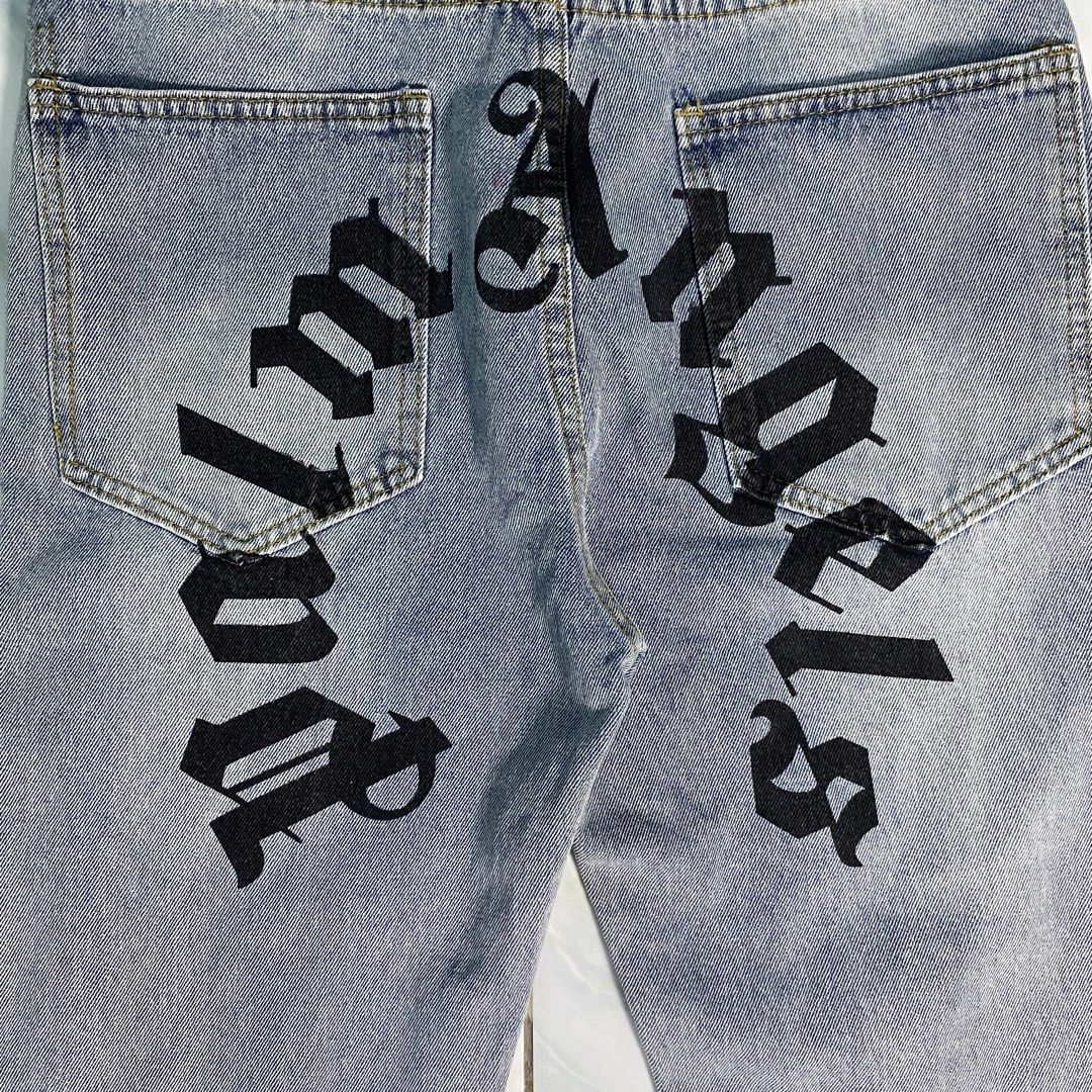 Palm angels (Category: Jeans) located in Digos. Submitted by thriftnigoy (Listing ID 1464079990, Image 2). Description: PALM ANGELS 399🏷️ Dimes: inches waist:28 length:42 tigh:10 leg open:6.5 - Excellent condition - color rate 9 - minor scratch.