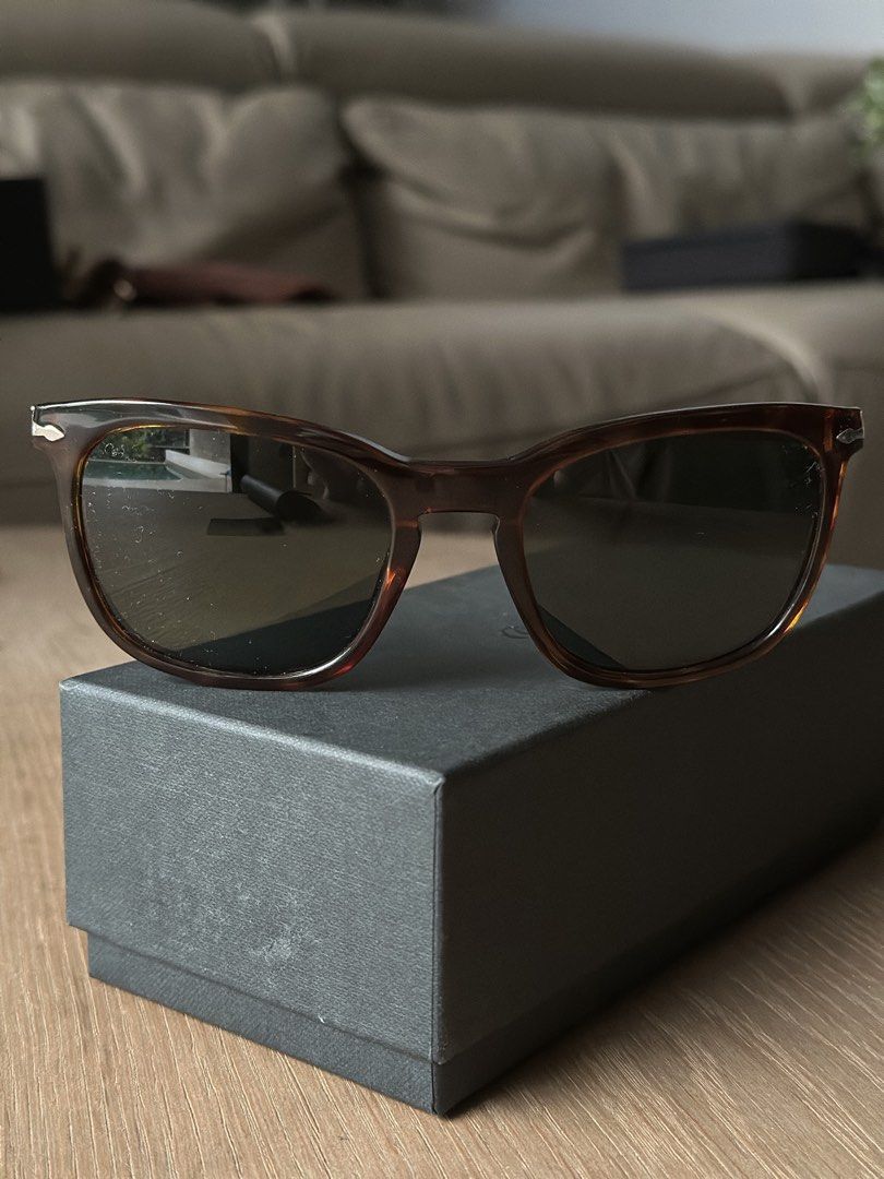 Persol Sunglasses 3193-S (Category: Sunglasses & Eyewear) located in Cainta. Submitted by the_lawww (Listing ID 1464025287, Image 1). Description: - Authentic Persol sunglasses, Model 3193-S - Made in Italy - Classic tortoiseshell pattern - Color code: 24/31 3N - Lens size: 55mm - Frame size: 145mm - Comes with original box and case - Ideal for everyday wear ₱11,000 For meetups and delivery Antipolo, Taytay, Cainta, Pasig, Makati, QC, Manila Ship