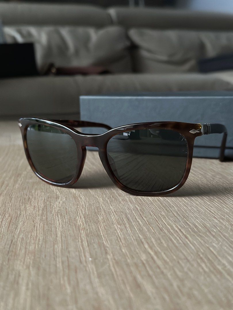 Persol Sunglasses 3193-S (Category: Sunglasses & Eyewear) located in Cainta. Submitted by the_lawww (Listing ID 1464025287, Image 3). Description: - Authentic Persol sunglasses, Model 3193-S - Made in Italy - Classic tortoiseshell pattern - Color code: 24/31 3N - Lens size: 55mm - Frame size: 145mm - Comes with original box and case - Ideal for everyday wear ₱11,000 For meetups and delivery Antipolo, Taytay, Cainta, Pasig, Makati, QC, Manila Ship