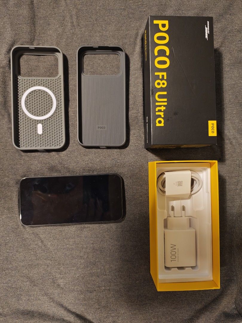 Poco F8 ULTRA (Category: Xiaomi) located in Cabuyao City. Submitted by kimpot.22 (Listing ID 1464002575, Image 1). Description: Poco F8 ULTRA Black 16/512 GB Complete accessories Good as new only used for gaming and extra phone lang. Fix price meet up only at Sm Calamba, Sm Santa Rosa, and Cabuyao area..