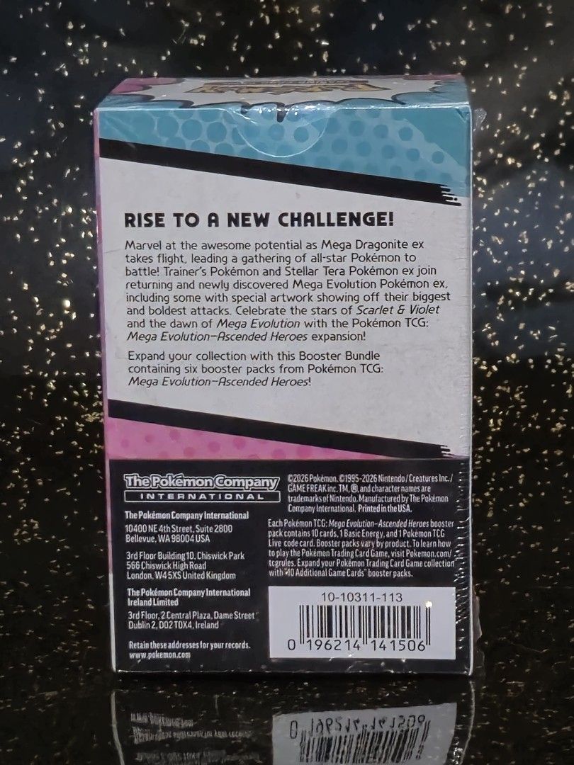 Pokemon Mega Evolution Ascended Heroes Booster Bundle (Category: Card Boxes & Cases) located in Pasay City. Submitted by borgy.man (Listing ID 1464128428, Image 2). Description: ***Available while posted*** For Sale Only Brand New Sealed Pasay loc Meet up LRT/MRT Stations Shipping/Same Day Delivery at buyer's expense No COD Payment BPI Bank Transfer only.