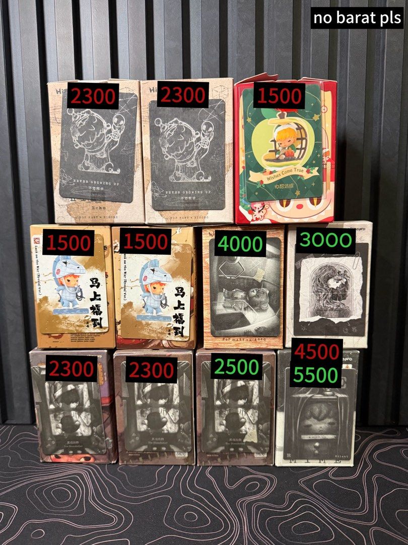 Pop Mart Hirono Secrets (Category: Designer & Blind Box Toys) located in Manila. Submitted by lebronlabubu (Listing ID 1463986237, Image 1). Description: - Authentic Pop Mart x Hirobo blind box toys - All items are sealed and unopened - Ideal for collectors and gift-giving - Prices are as marked on the boxes.