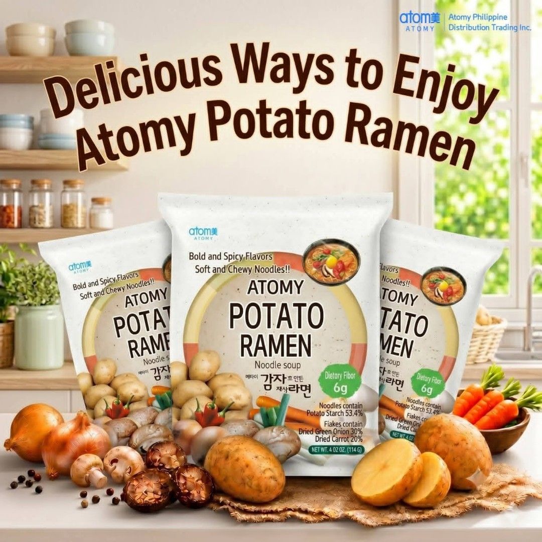 Potato Ramen (Category: Rice & Noodles) located in Manila. Submitted by mymode2026 (Listing ID 1463969558, Image 1). Description: •noodles made with potato starch produced in Korea • vegetables plakes produced in korea •contains rich dietary fiber (6,000mg) •soup base made with korean chilli flakes.